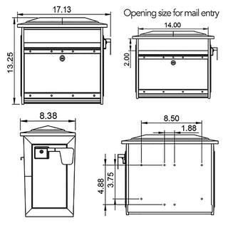 Architectural Mailboxes Mailsafe Black Medium Aluminum and Plastic Locking Wall Mount Mailbox MSK00BAM