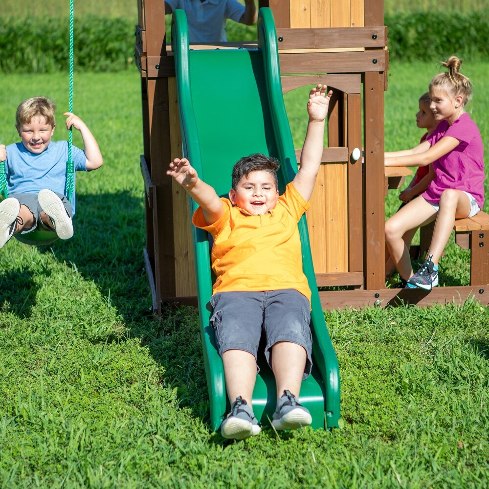 Backyard Discovery Lakewood  Cedar Wooden Swing Set