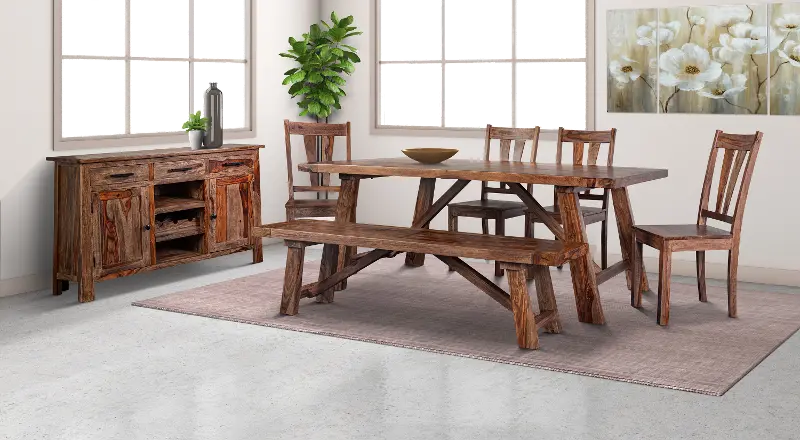 Kalispell Brown 6 Piece Dining Room Set