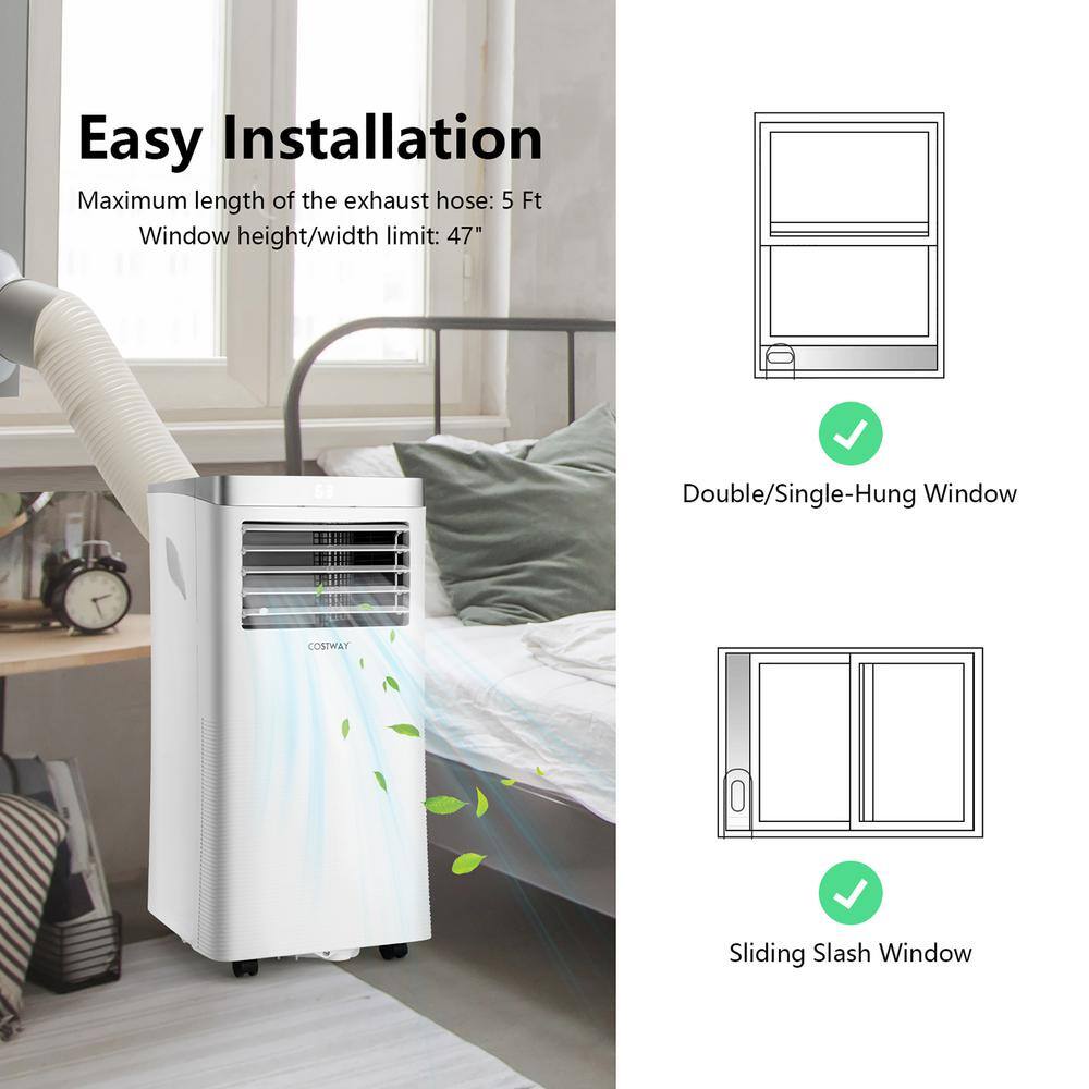 Costway 10000BTU Portable Air Conditioner 3-in-1 Air Cooler with Remote Control FP10123US-WH