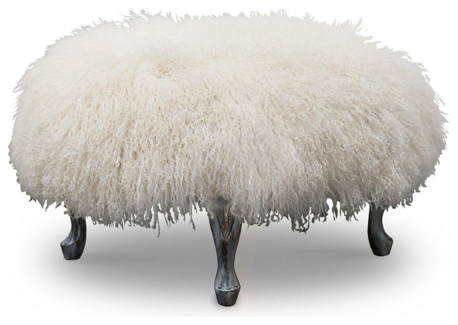 Floue Ottoman   Traditional   Footstools And Ottomans   by Haute House  Houzz