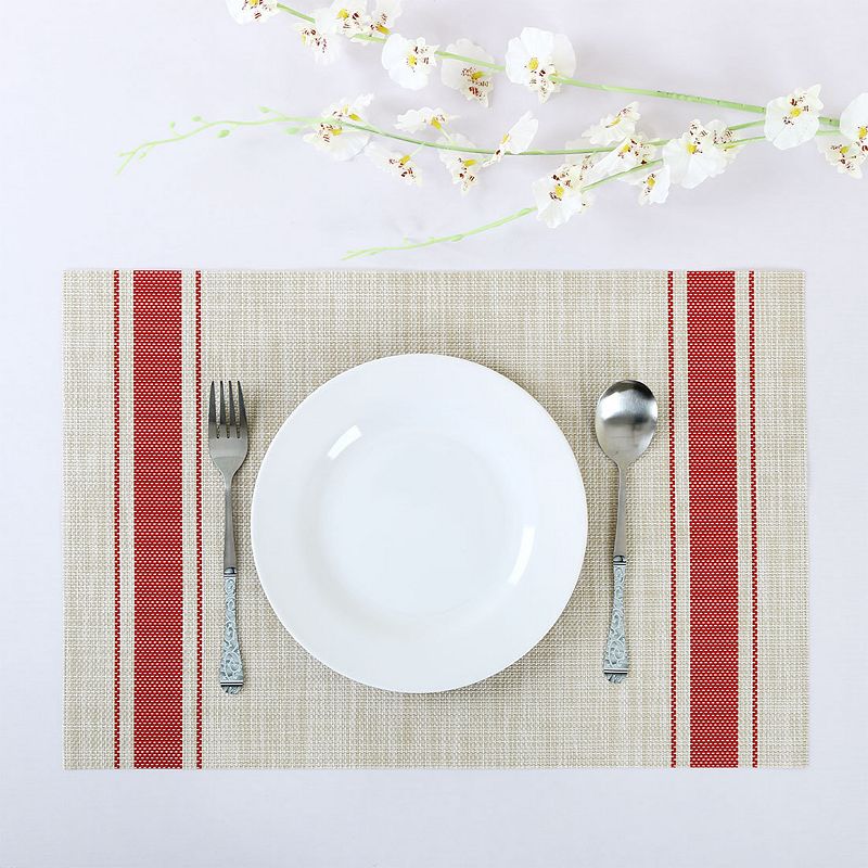 Woven Placemats Heat Resistant Place Mats Anti-slip PVC