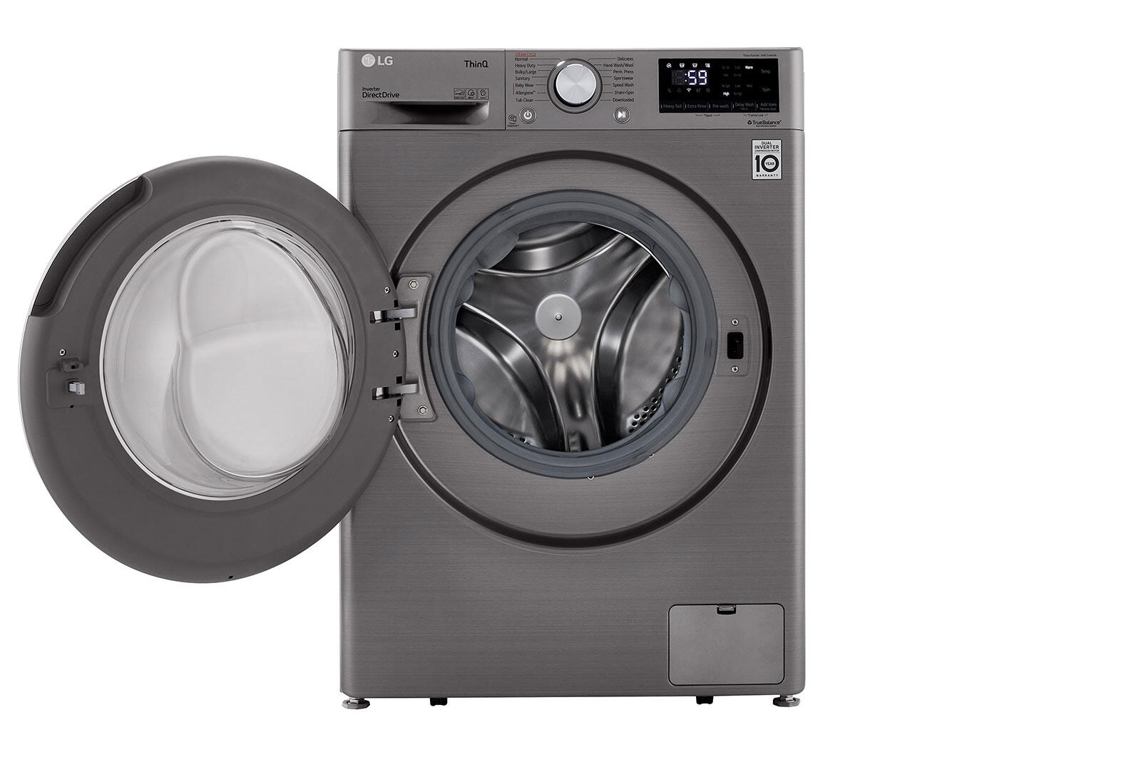 Lg WM1455HVA 2.4 Cu.Ft. Smart Wi-Fi Enabled Compact Front Load Washer With Built-In Intelligence