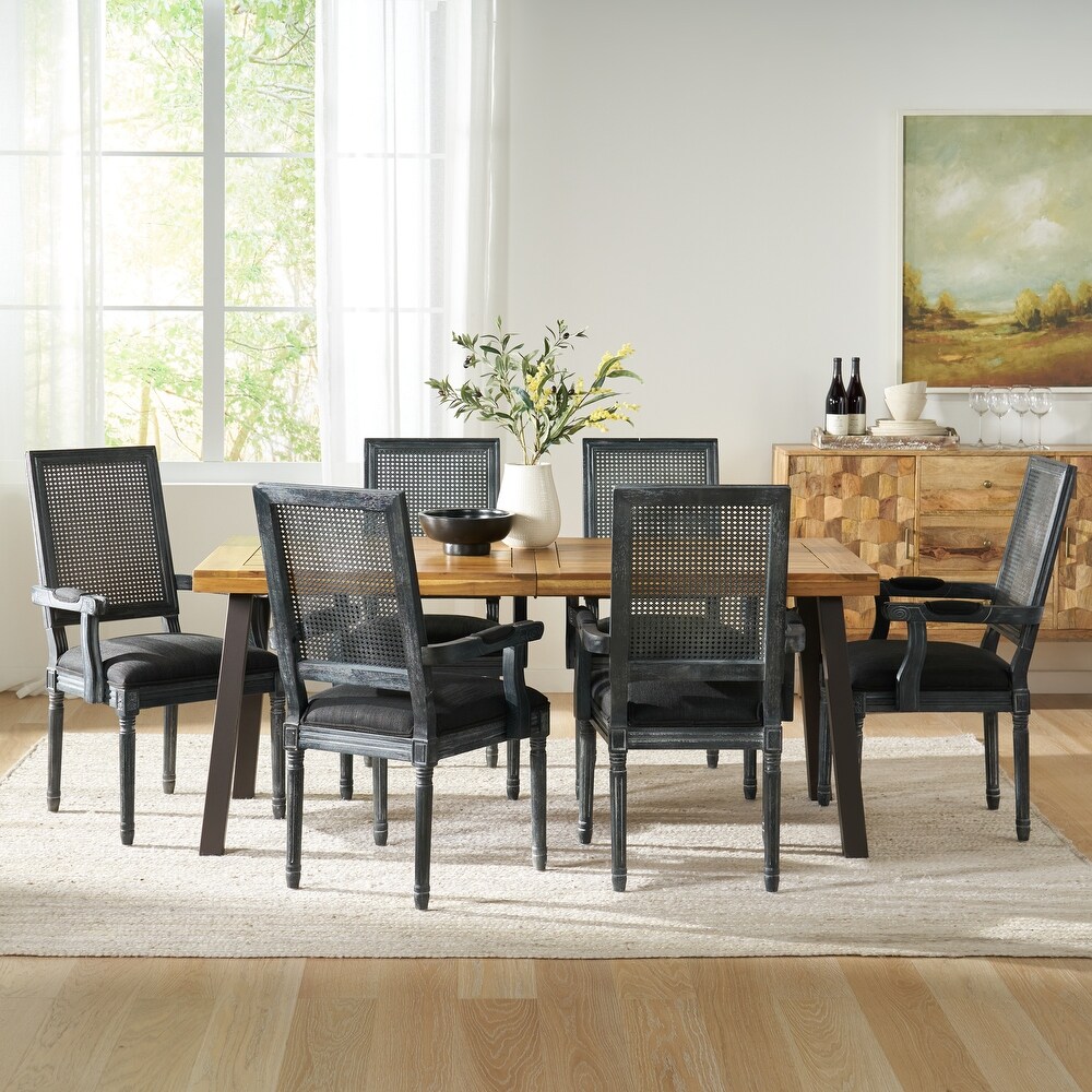 Chatau Fabric and Wood 7 Piece Dining Set by Christopher Knight Home