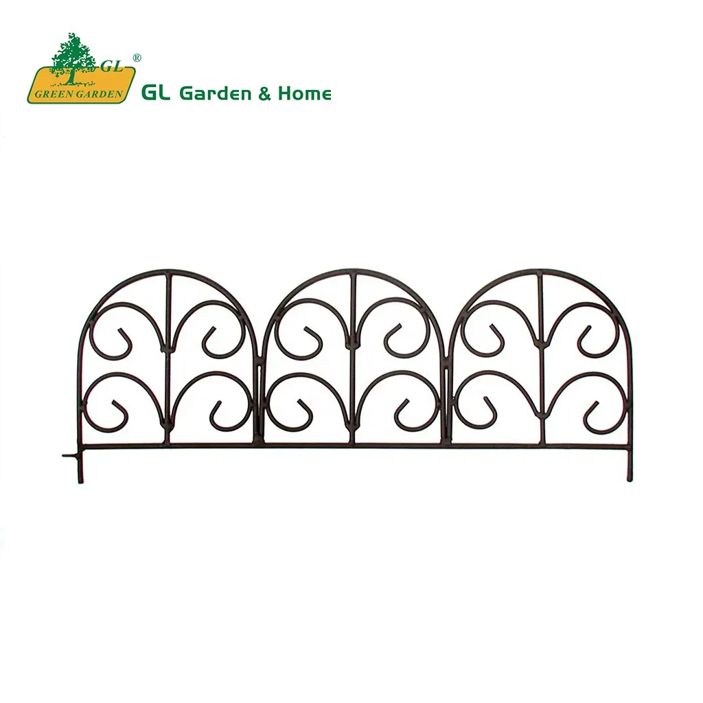 Decorative Garden Fence Total Rustproof Metal Wire Fencing Border Animal Barrier Flower Edging for Landscape Yard Outdoor Arched