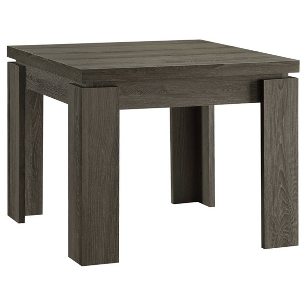 3pc Cain Wood Coffee Table Set Weathered Gray Coaster