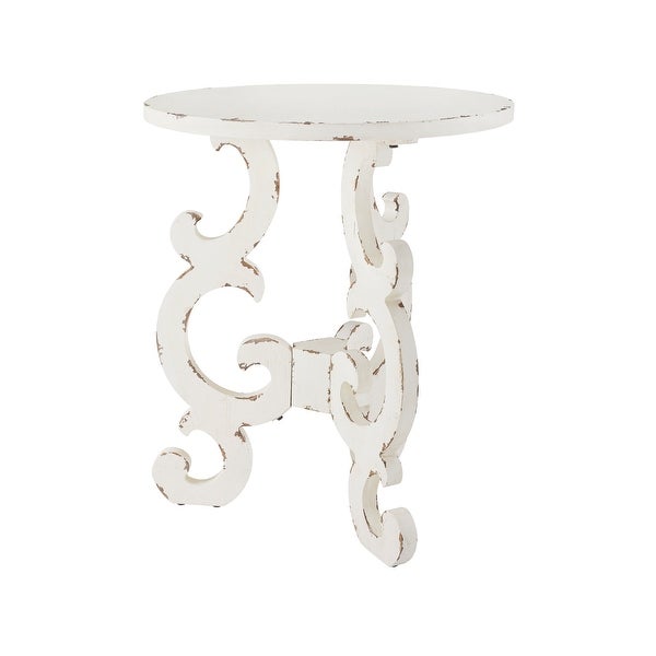 Barrett Distressed Scroll End Table