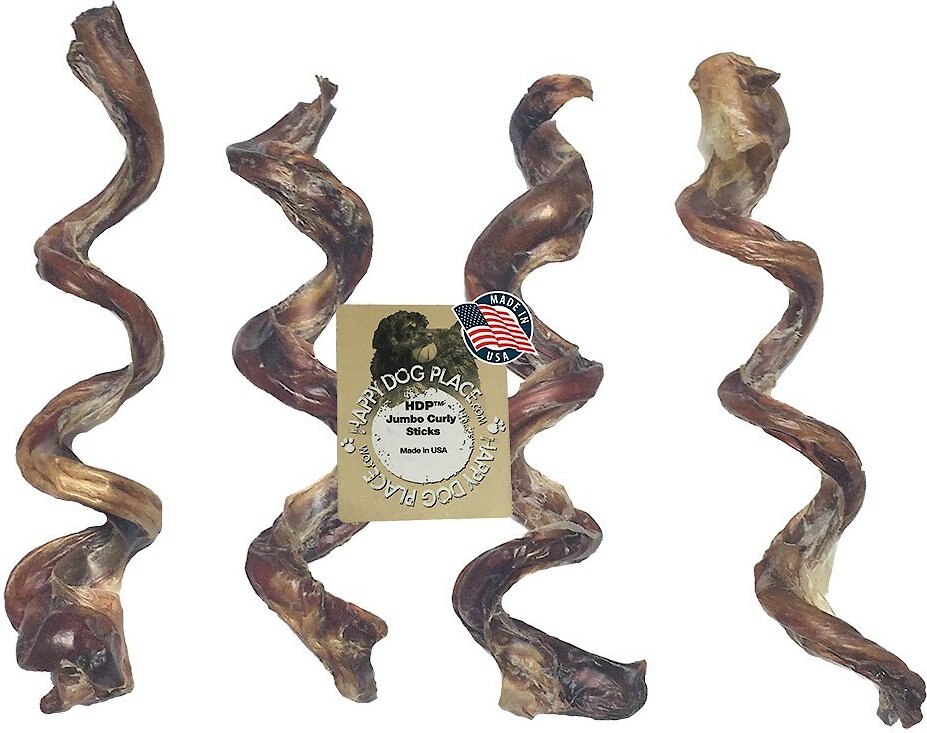 HDP Jumbo Curly Bully Sticks 7-9\