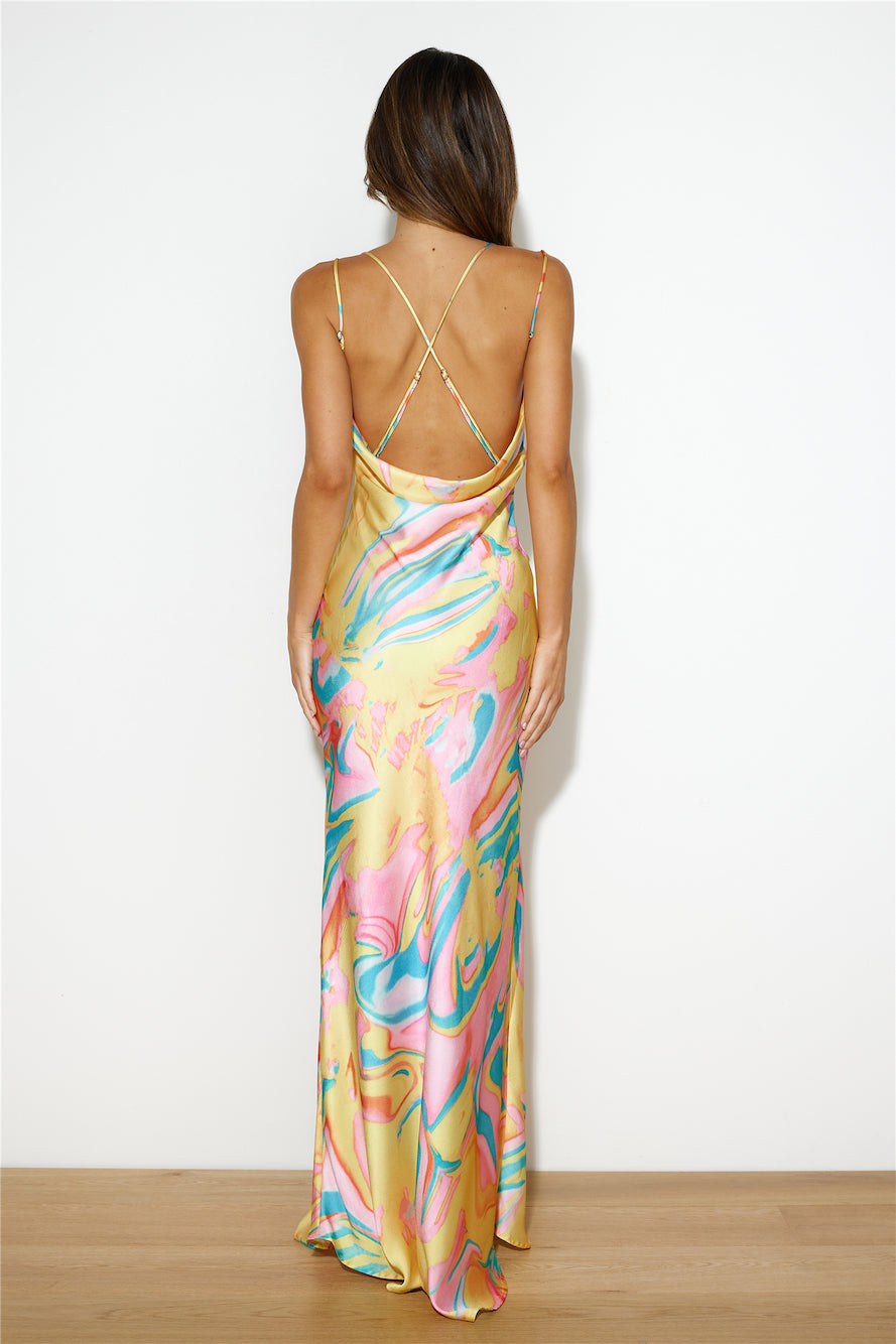 Party Pop Maxi Dress Multi