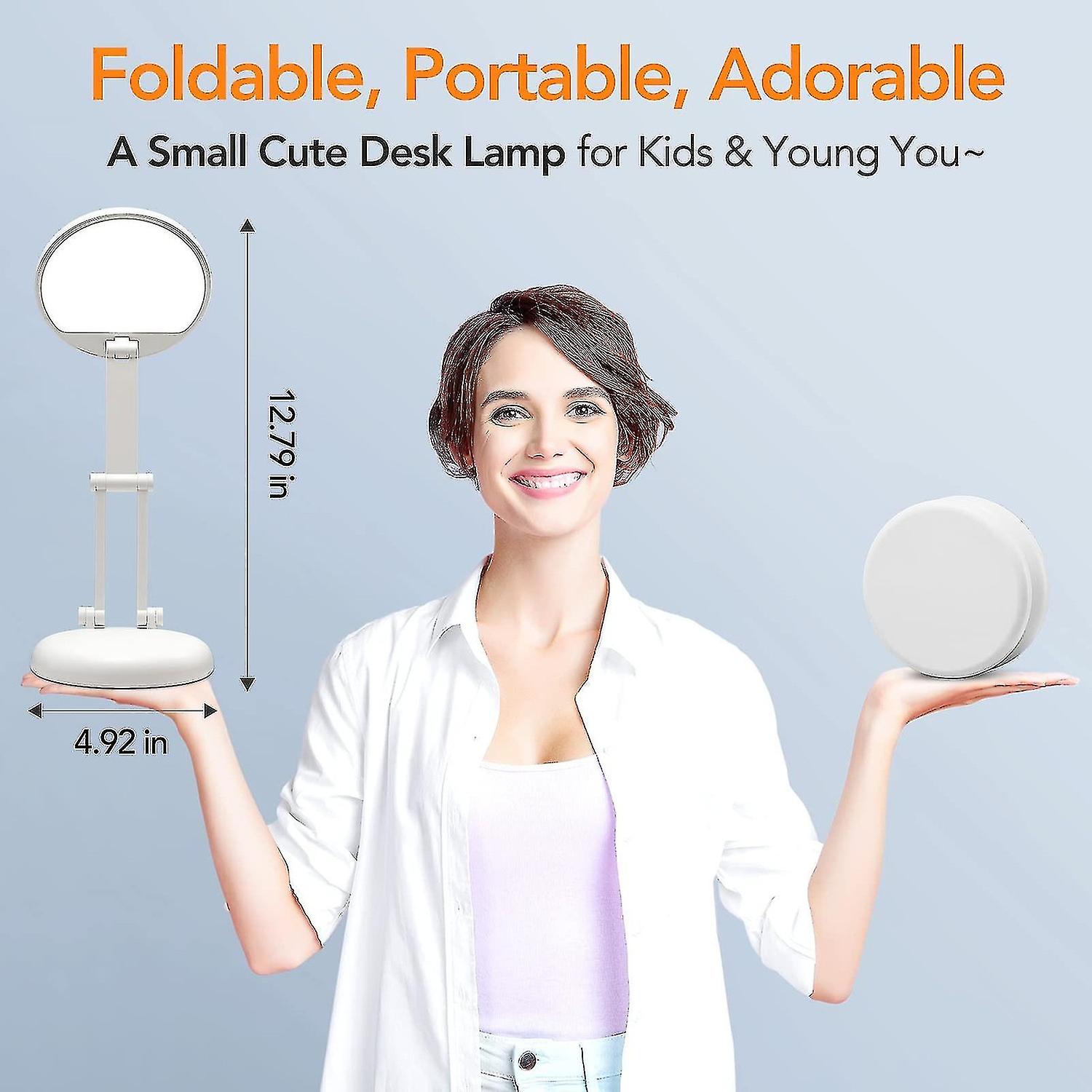 Led Desk Lamp Small Desk Lamp Cute Lamp， Foldable Potable Desk Lamp Small Lamp Mini Lamp， Battery Op