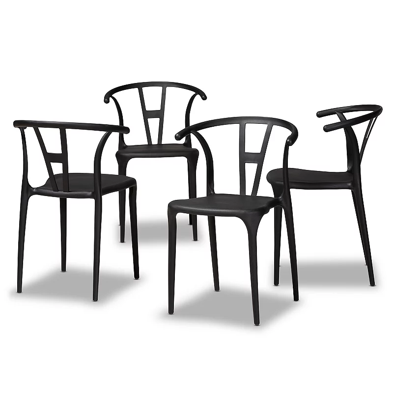 Baxton Studio Warner Dining Chair 4-Piece Set