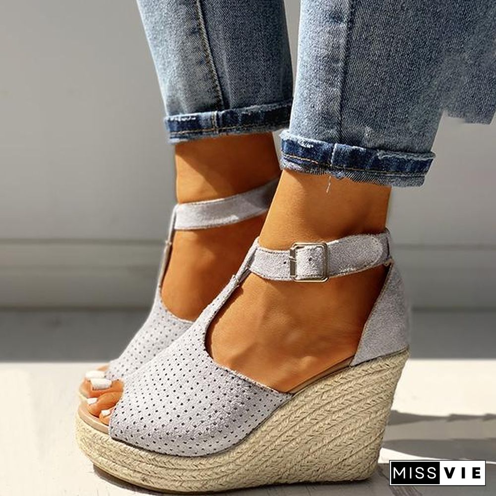 Women Summer Fish Mouth Wedge Sandals