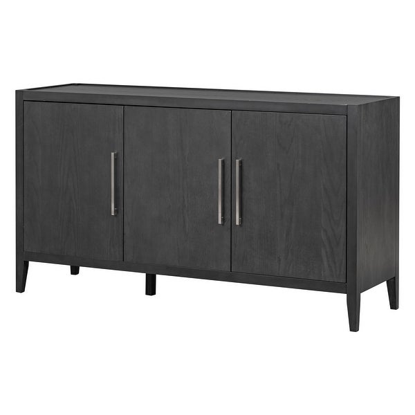 Wooden Storage Cabinet Sideboard with 3 Doors and Adjustable Shelf