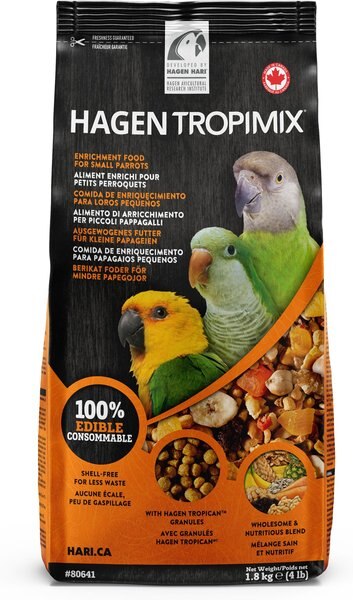 Tropimix Small Parrot Bird Food， 4-lb bag