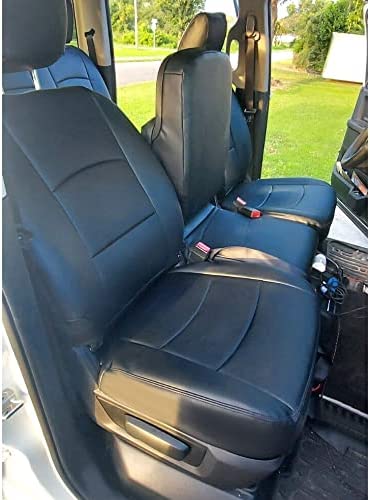 KOJEM Seat Covers Replacements for 2013-2018 14 15 16 17 Dodge Ram Crew Cab 1500/2500/3500 Artificial Leather Black