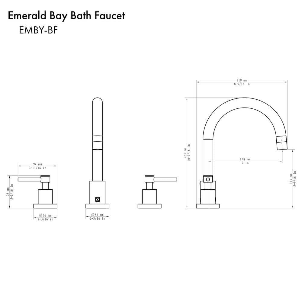 ZLINE Kitchen and Bath ZLINE Emerald Bay Bath Faucet in Polished Gold