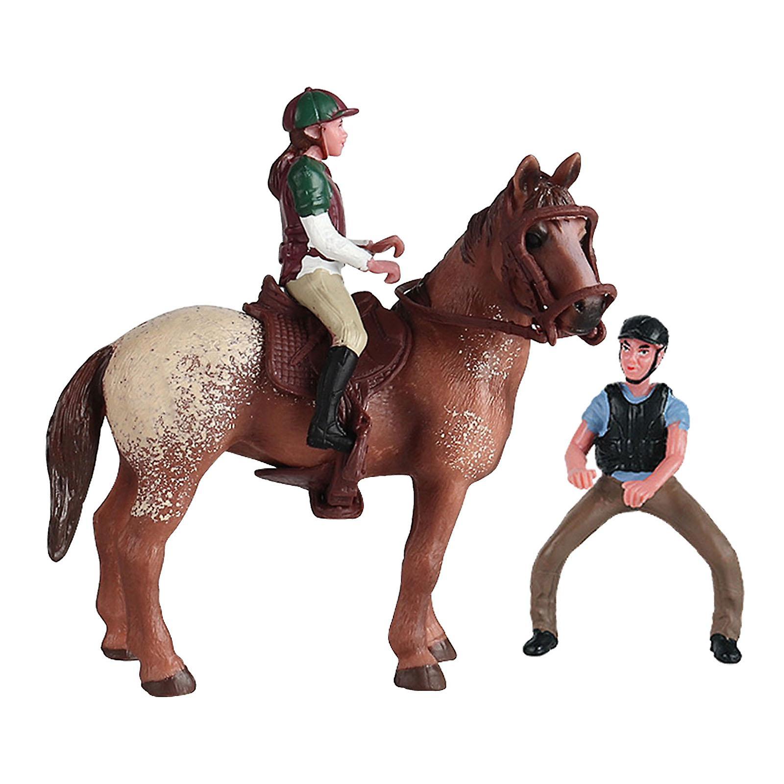 Horse Riding Figurine For Architecture Model Desktop Ornament Building Model Style C