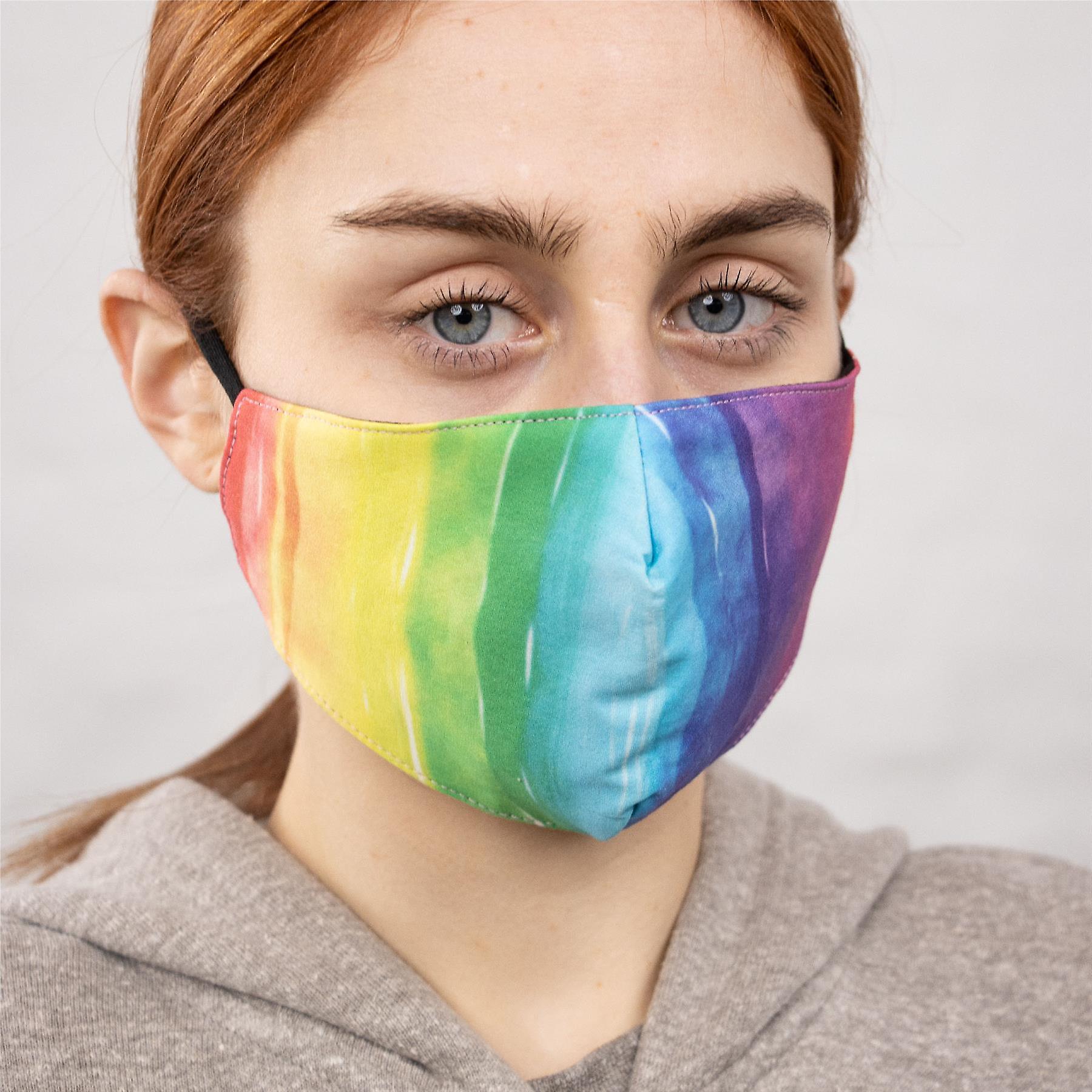 Myga Face Mask - Reusable Bamboo and Cotton Face Covering Protection - Pride Rainbow