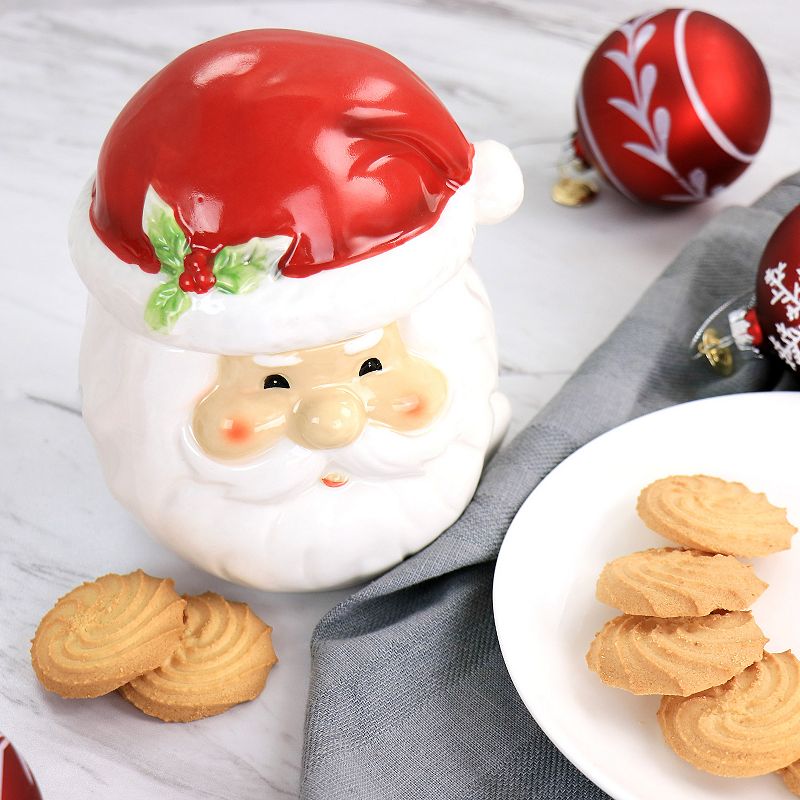 Gibson Home Joyful Santa Durastone 7.5in Cookie Jar