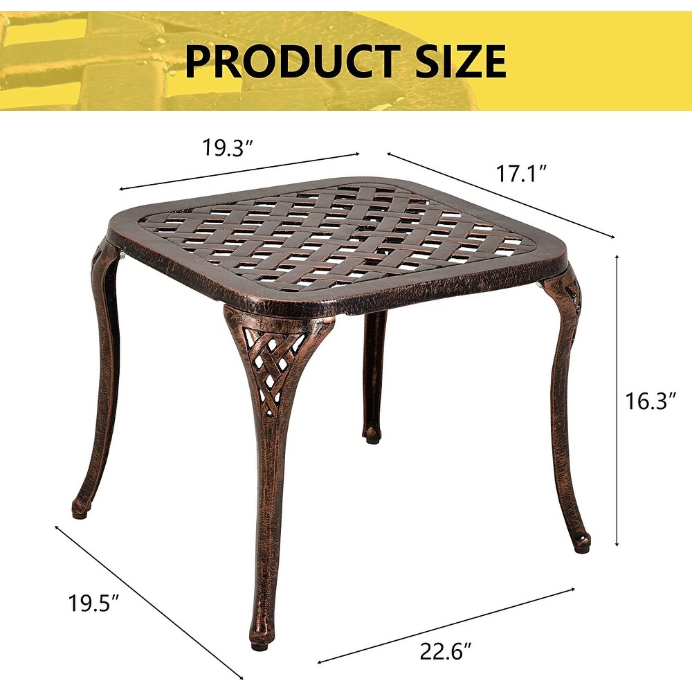 Aluminum Outdoor Patio End Table