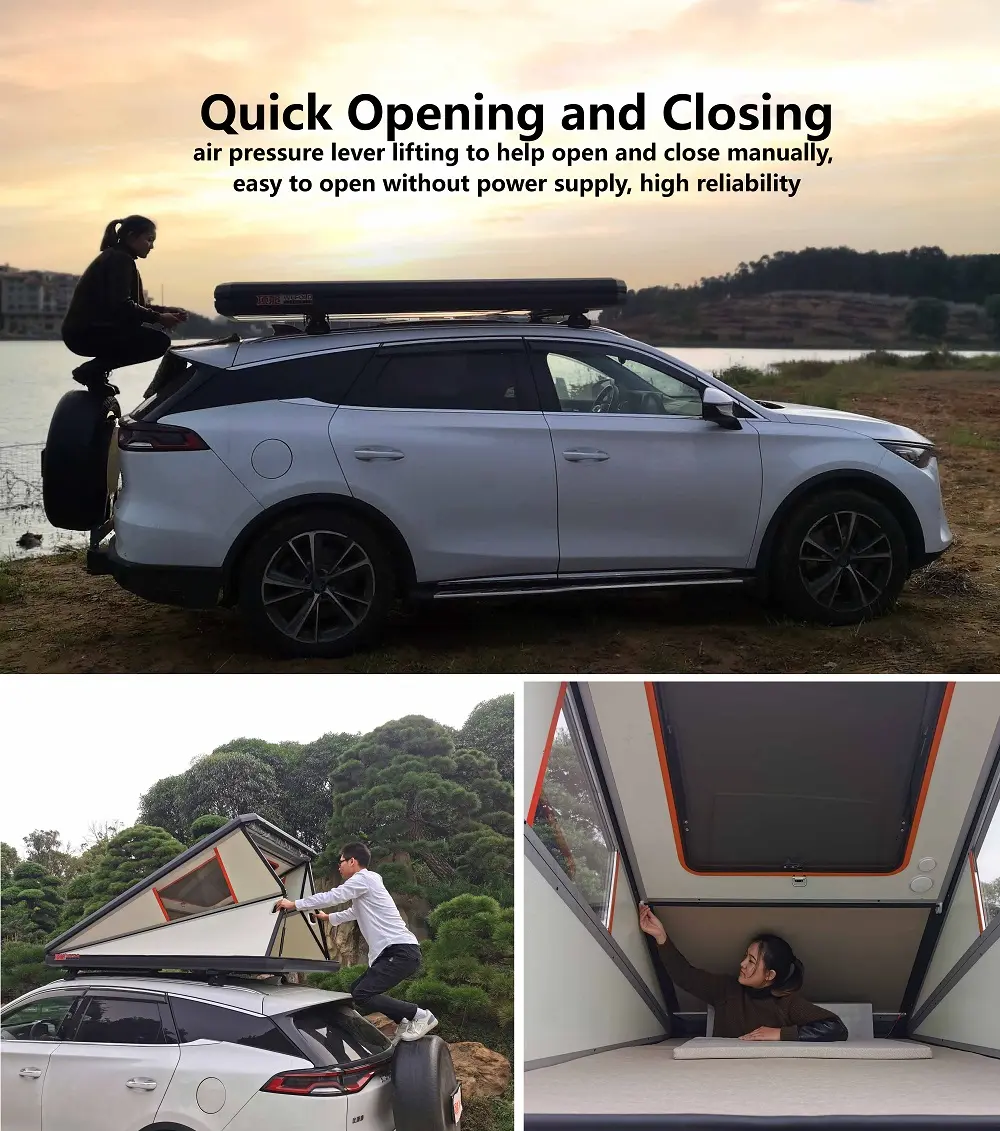 factory sale new products folding car rooftop tent hard shell car roof top tent portable camping trailer tent