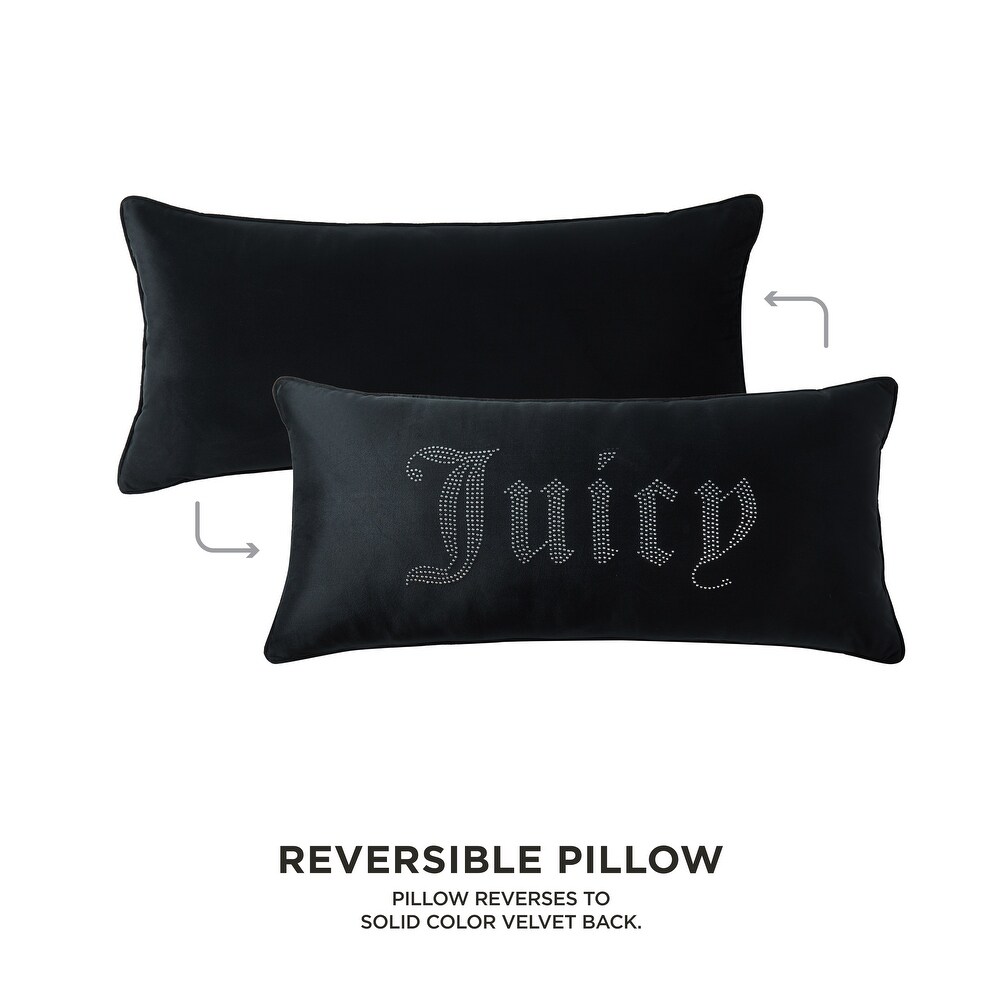 Juicy Couture Silver Rhinestone Pillow 16\