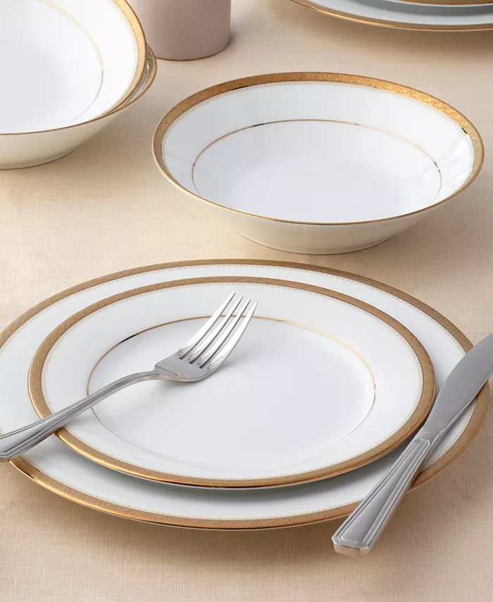 Noritake Charlotta Gold 12 Pc Dinnerware Set