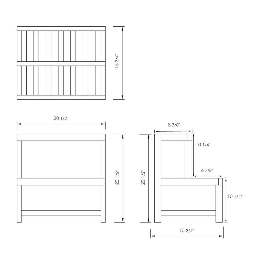 ALFI BRAND AB4402 20.5 in. x 20.5 in. Steps in Natural Wood AB4402