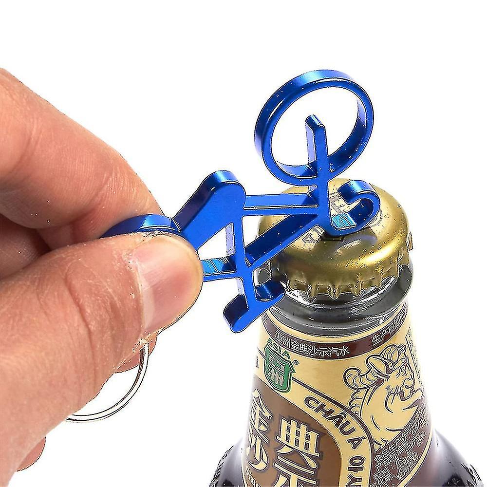 6pcs Cartoon Mini Bicycle /belle Aluminum Alloy Beer Bottle Opener Keychain Key Tag Chain Ring Accessories