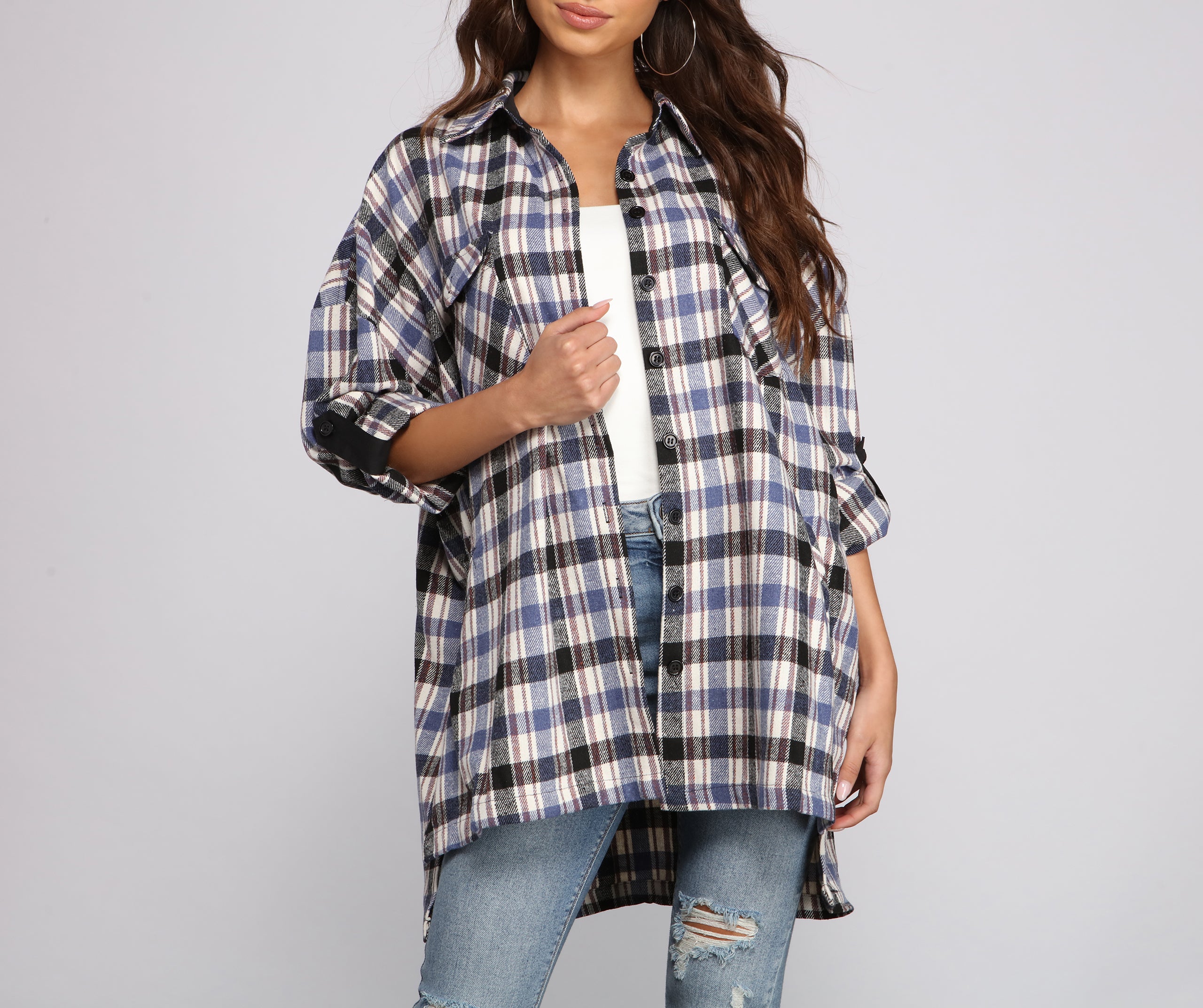 Preppy Chic Plaid Shacket