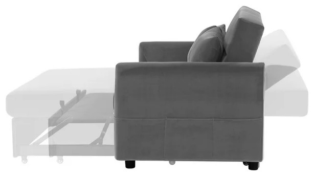 Modern Sleeper Sofa  Comfy Seat With 3 Levels Adjustable Backrest   Modern   Sleeper Sofas   by Declusia  Houzz