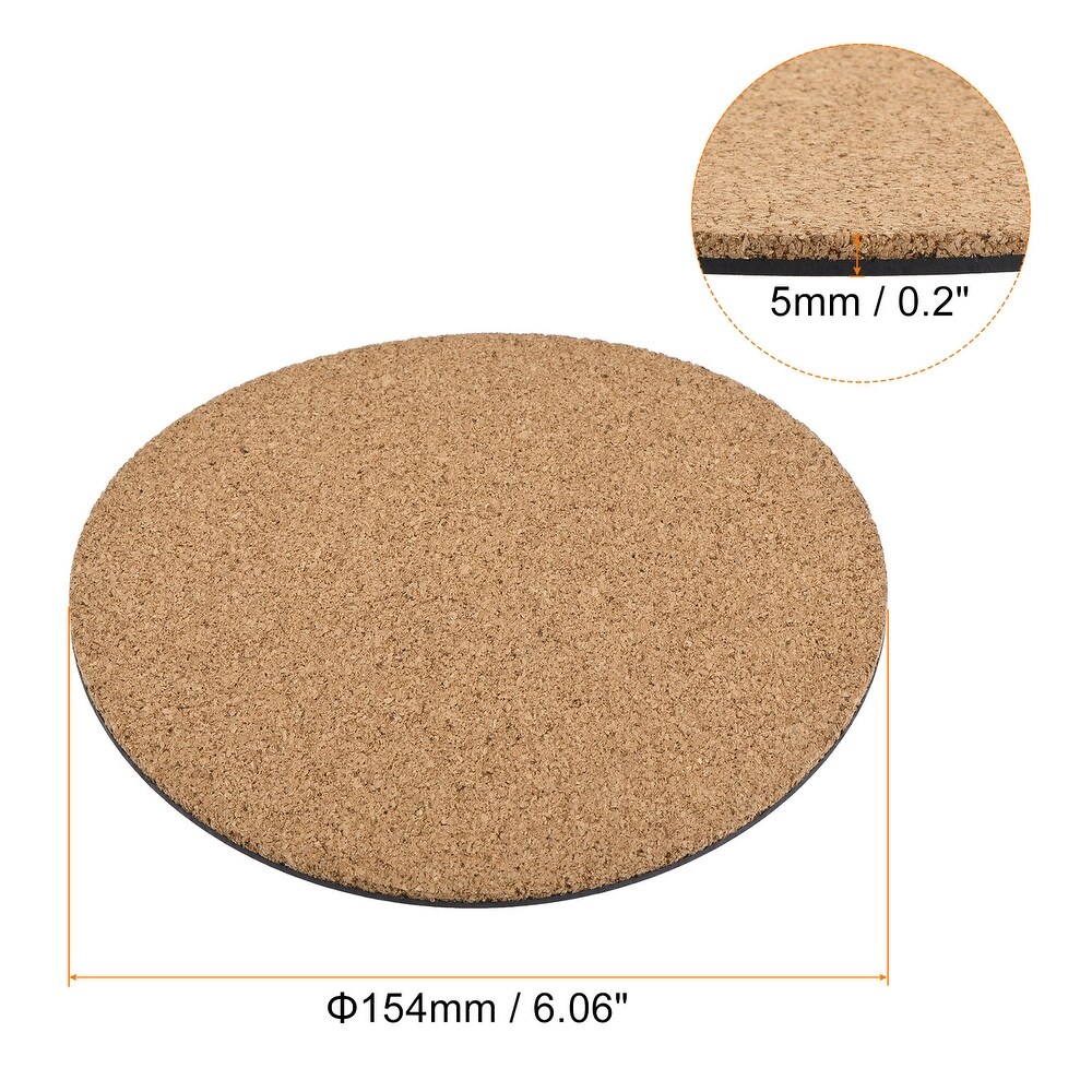 8pcs Round Plastic Cork Plant Mat Cup Coaster Pad for Home Garden Pots