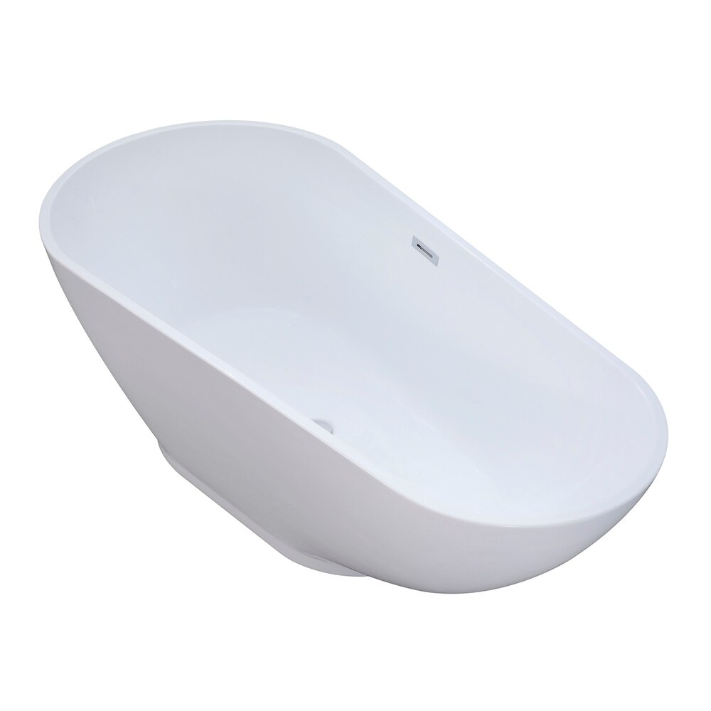 Modern Slipper 69 inch Freestanding Acrylic Bathtub