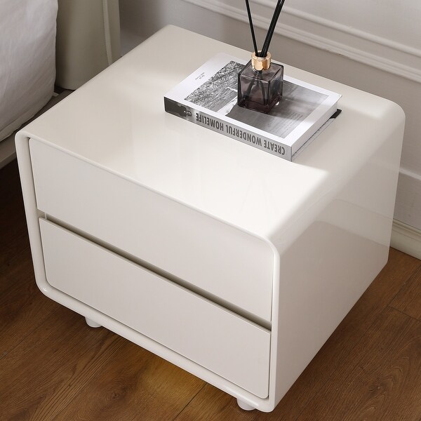 19.68-inch Modern 2-Drawer Nightstand with Sensor Light - - 37552048