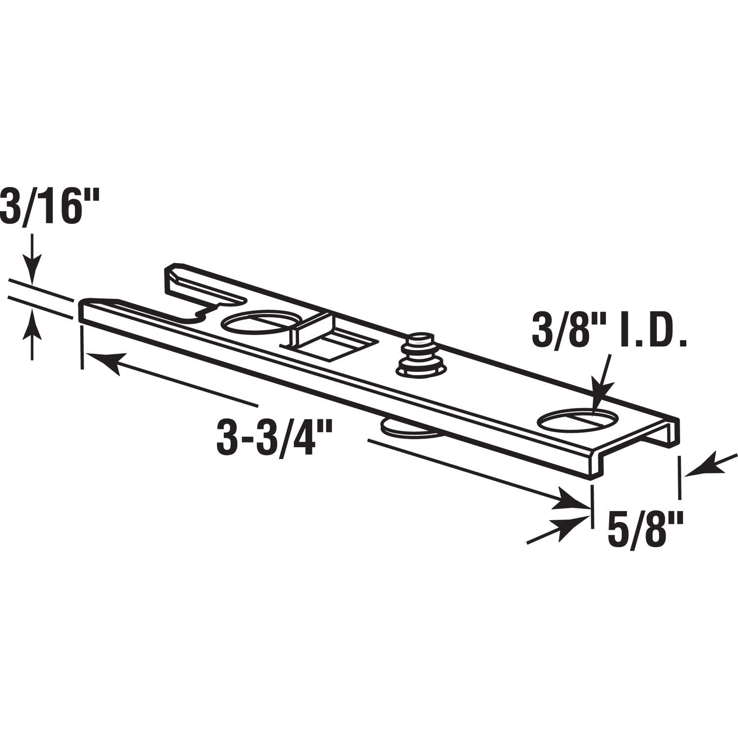 Prime-Line Zinc-Plated Silver Steel Bracket 1 pk