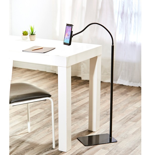 The Lakeside Collection Gooseneck Phone Stand Adjustable Electronic Holder For Flexible Height Use