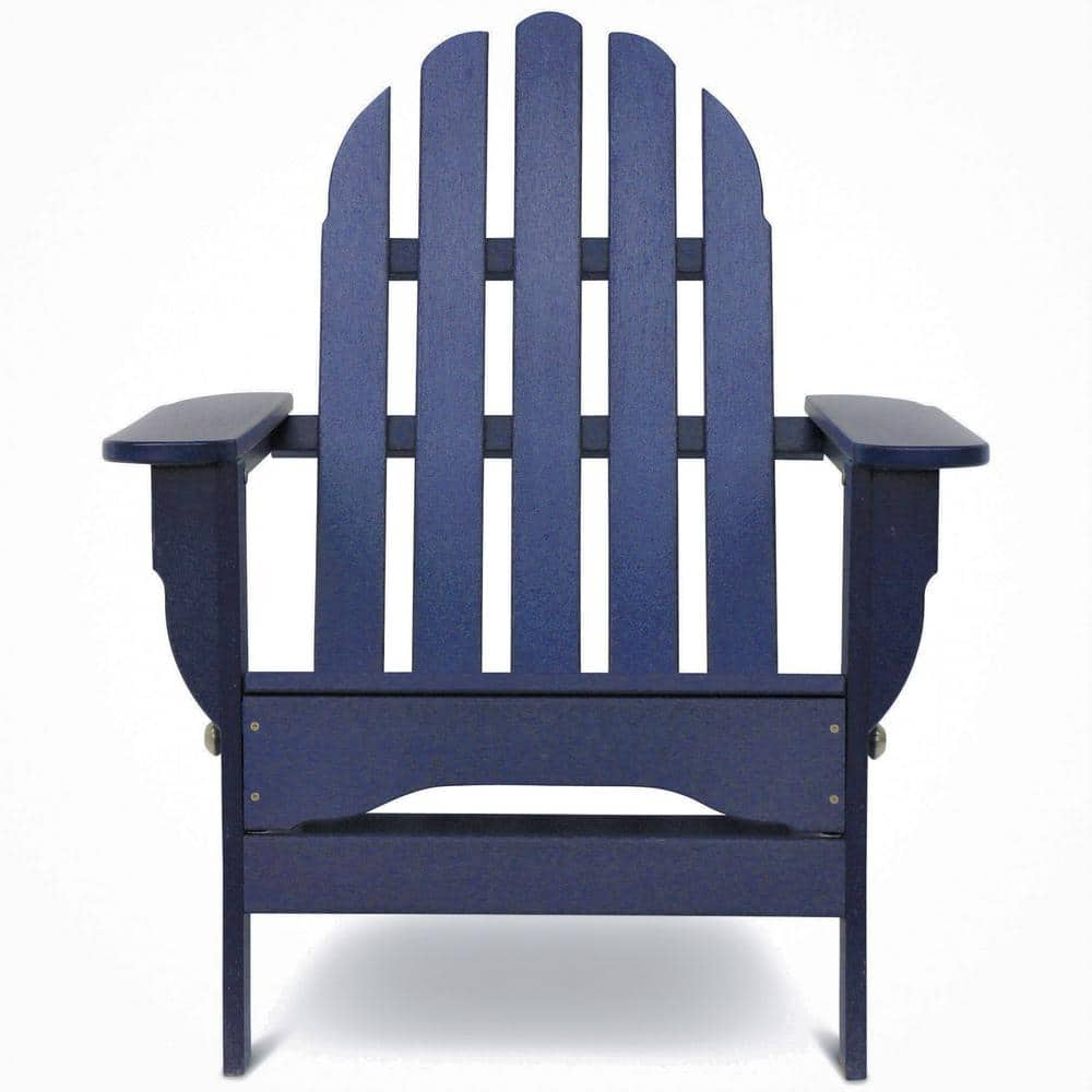 DUROGREEN Icon Navy 4-Piece Plastic Adirondack Chair Patio Seating Set TAC80204PKNY