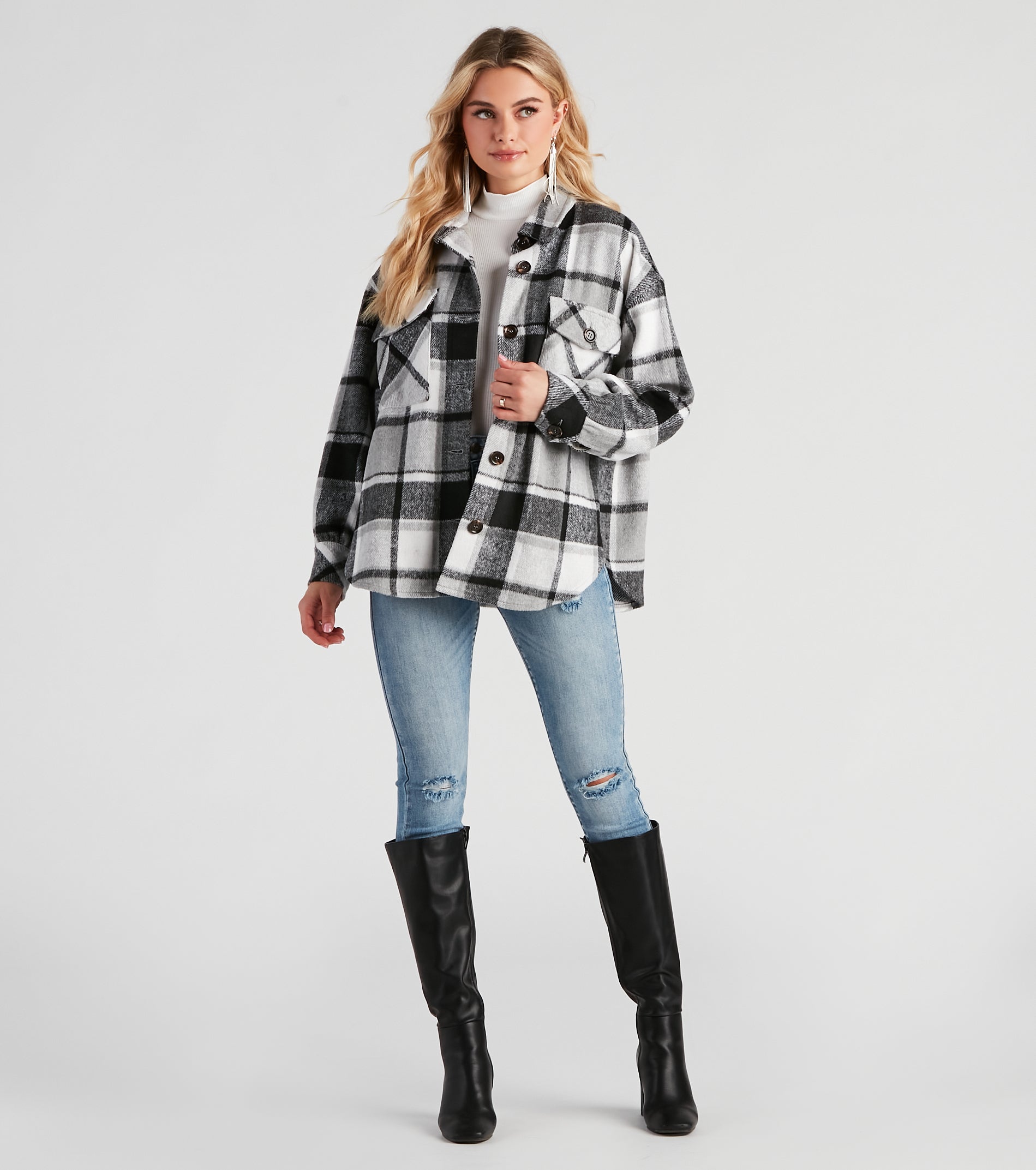 True And Trendy Plaid Shacket