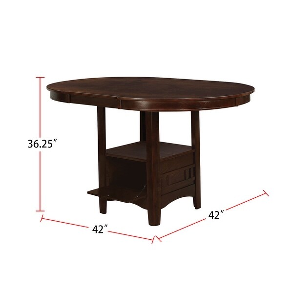 Wood Counter Height Table in Warm Brown