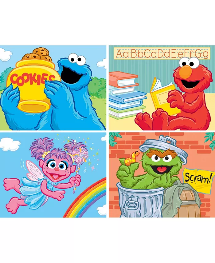 MasterPieces Puzzles Sesame Street 4 Pack - 24 Piece Kids Jigsaw Puzzles