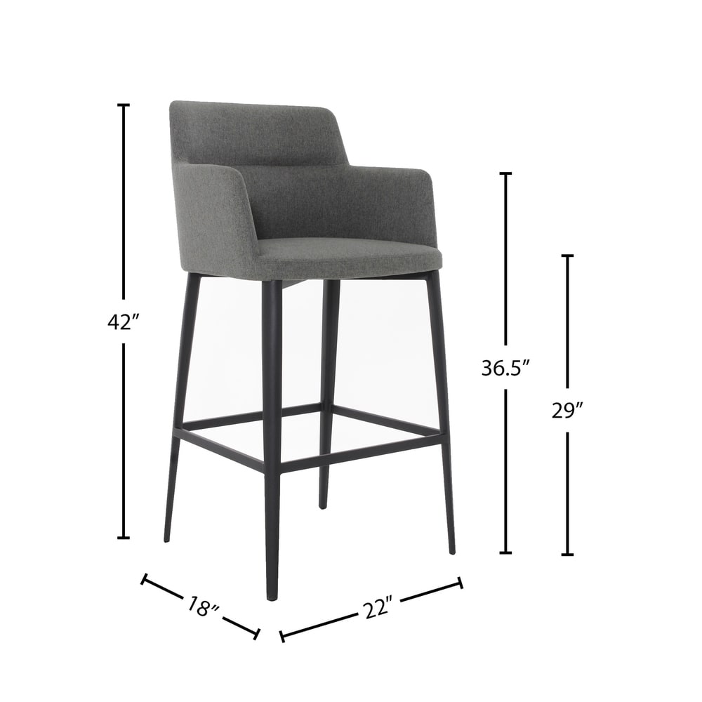 Williamsburg Modern Upholstered Bar Stool (25 inch/ 29 inch)