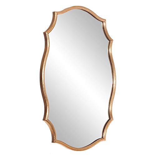 Patton Wall Decor Modern Glam Accent Mirror， Gold， 24and#215;36