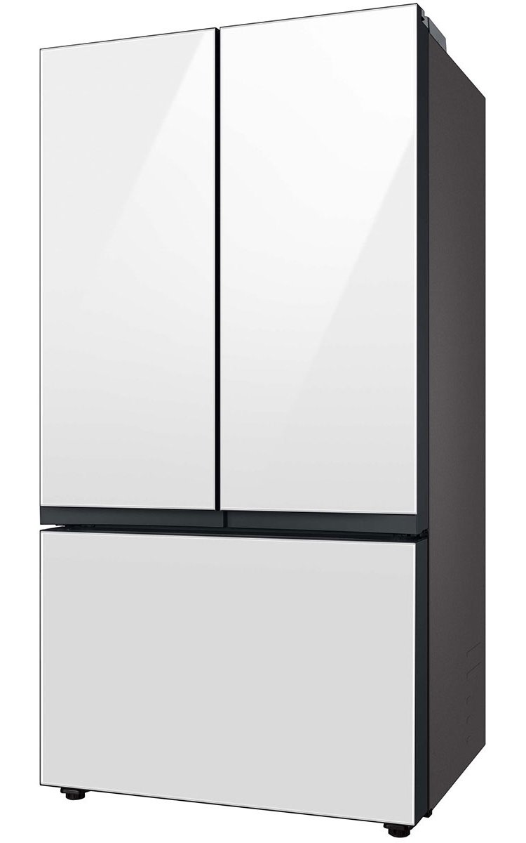  ADA 24 Cu. Ft. White Glass BESPOKE Counter Depth 3-Door French Door Refrigerator With AutoFill Water Pitcher