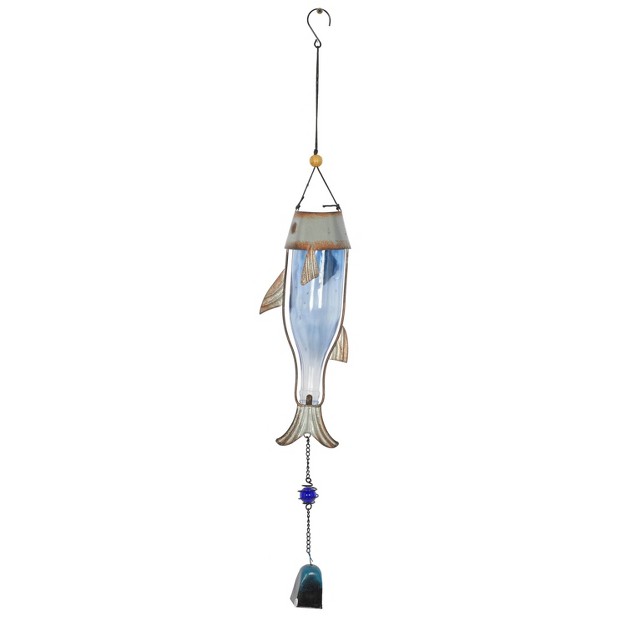 Coastal Fish Windchimes Blue copper Olivia amp May