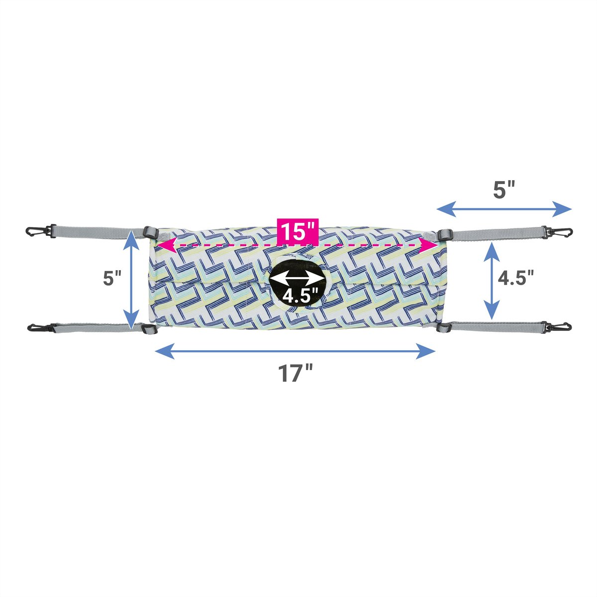 Frisco Geometric Small Pet Plush Hanging Tunnel