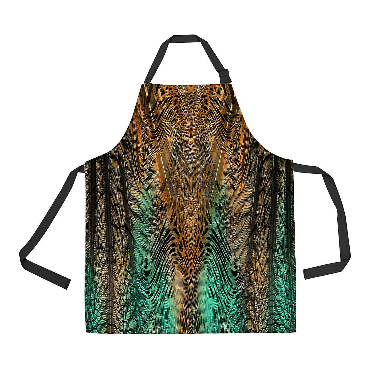 Leopard Skin Apron Home Kitchen Apron With Pockets A--1181