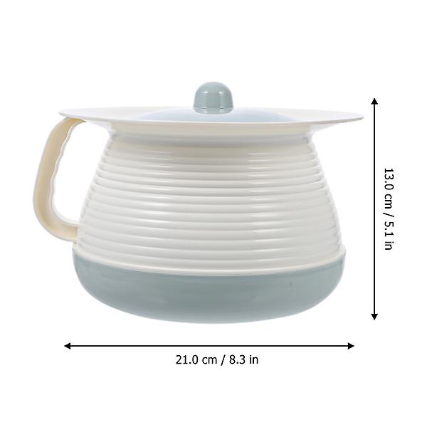 1 Set Plastic Spittoon With Lid Portable Chamber Pot Covered Night Urinal For Home Hospital