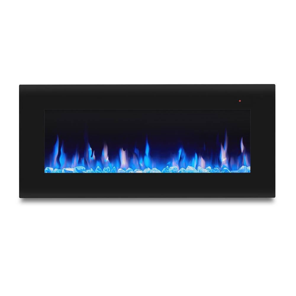 Real Flame Corretto 40 in. Wall-Mount Electric Fireplace in Black 1340E-BK