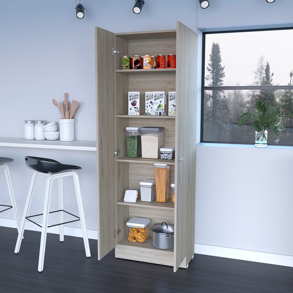 Simple Rectangle 2 Door Storage Tall Cabinet