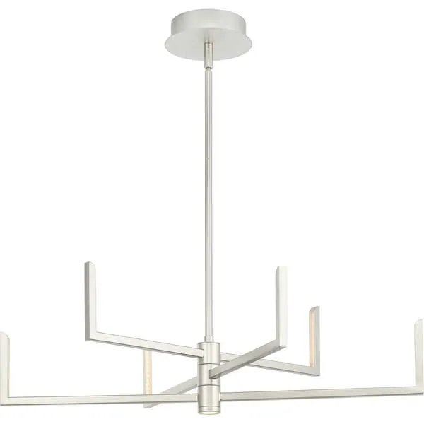 Pivot LED Collection  Modern Burnished Nickel Chandelier with Downlight - 28.25 in x 28.25 in x 8.75 in Shopping - The Best Deals on Chandeliers